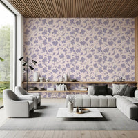Lavender Painted Floral Bloom Wallpaper⁠