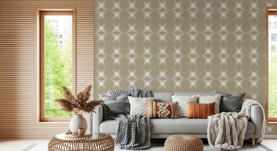 Interwoven Arcs Linear Pattern Wallpaper⁠