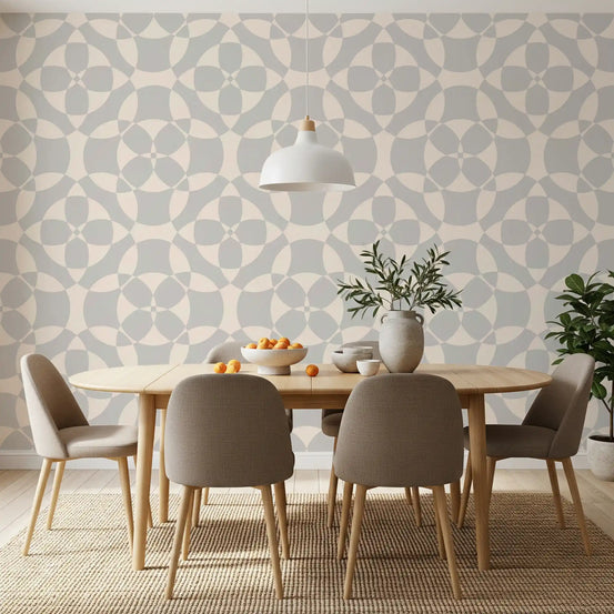 Minimalist Soft Geometric Circles Wallpaper⁠
