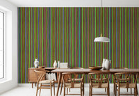Vibrant Multicolored Vertical Stripe Wallpaper⁠