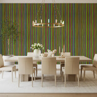 Vibrant Multicolored Vertical Stripe Wallpaper⁠