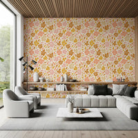 Boho Floral Meadow Prints Wallpaper⁠