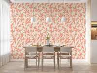 Organic Blush Coral Motif Wallpaper⁠