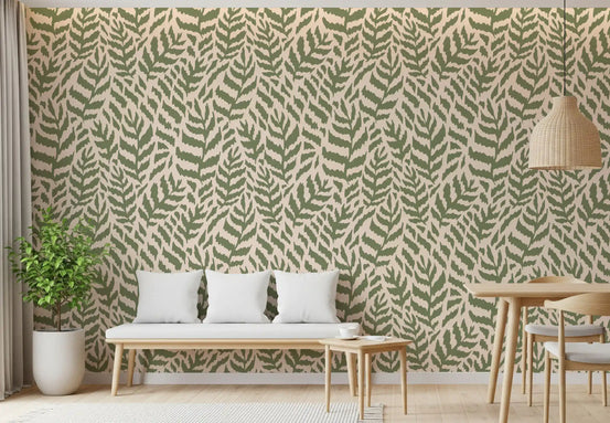 Sage Botanical Fern Trail Wallpaper⁠