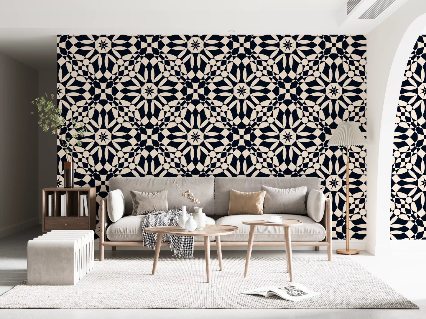 Abstract Circular Lattice Wallpaper⁠