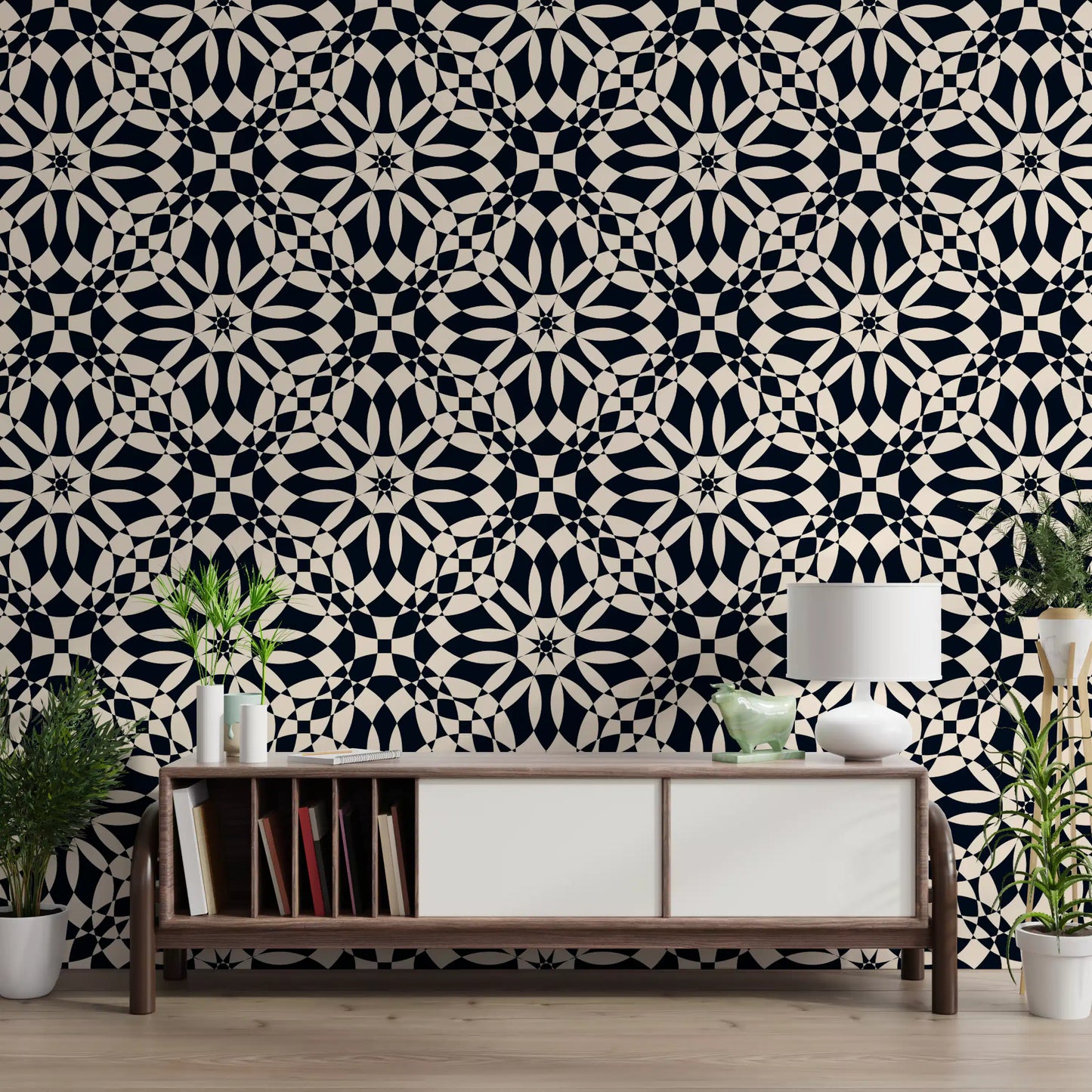 Abstract Circular Lattice Wallpaper⁠