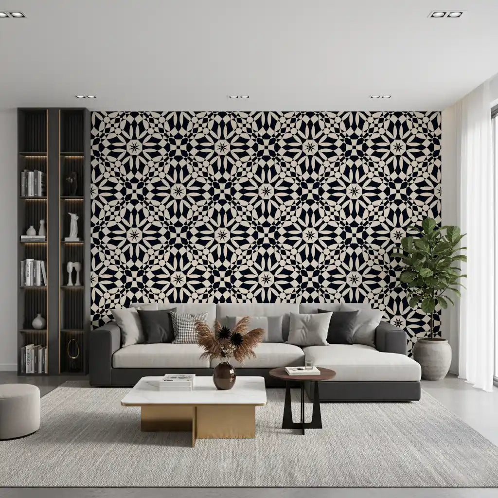 Abstract Circular Lattice Wallpaper⁠