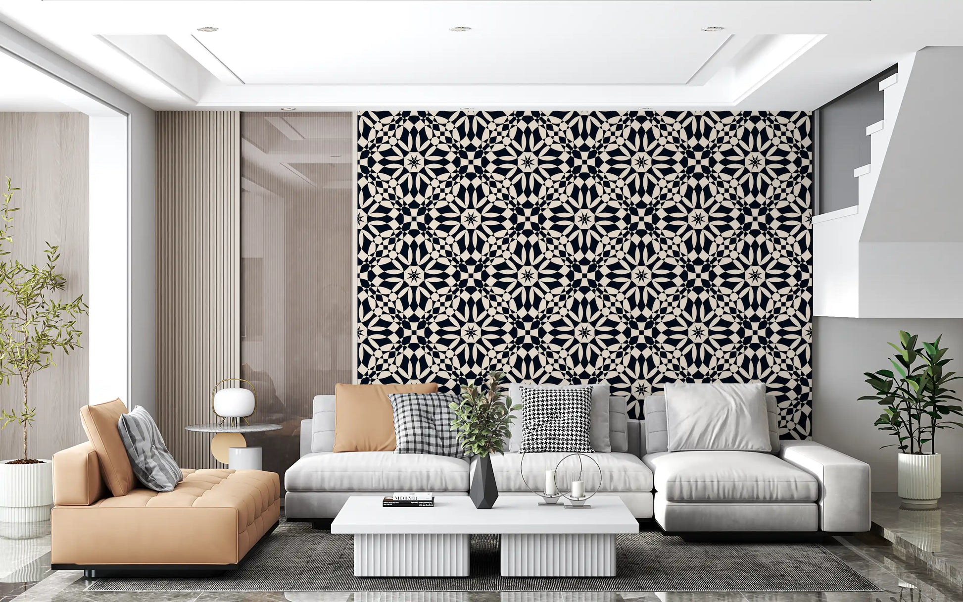 Abstract Circular Lattice Wallpaper⁠