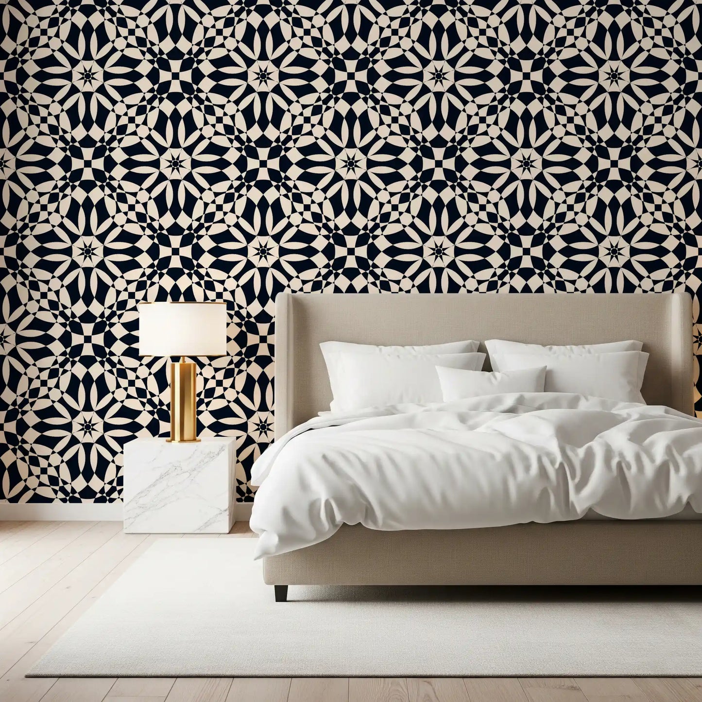 Abstract Circular Lattice Wallpaper⁠