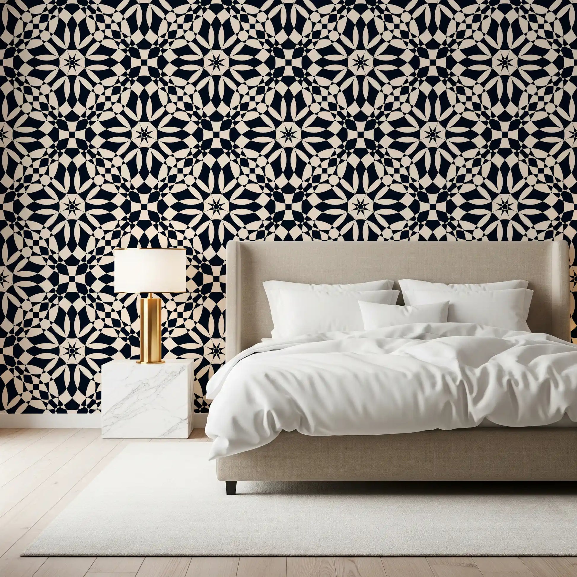 Abstract Circular Lattice Wallpaper⁠