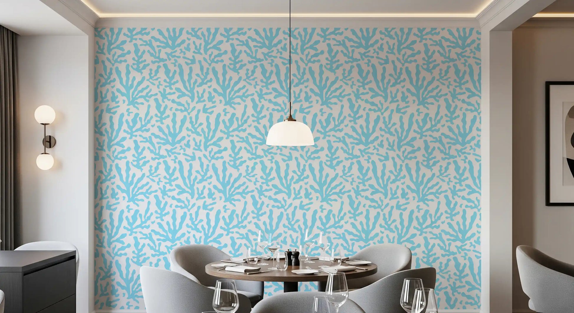 Abstract Ocean Coral Blue Wallpaper⁠