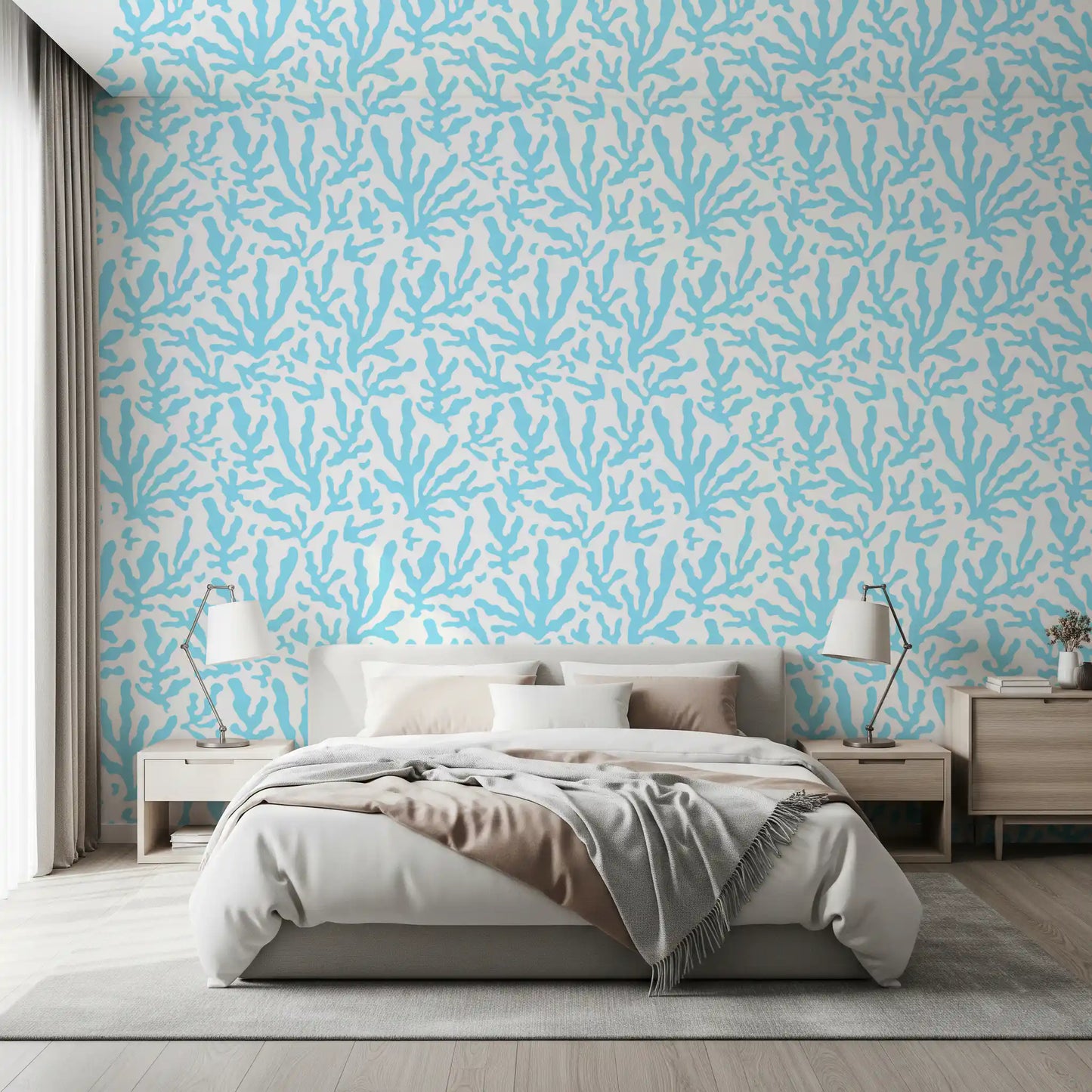 Abstract Ocean Coral Blue Wallpaper⁠