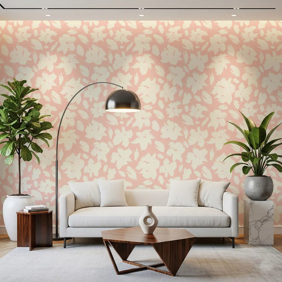 Soft Brushstroke Bloom Pattern Wallpaper⁠