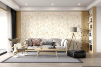 Golden Line Botanical Sketches Wallpaper⁠