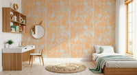 Peach Botanical Palm Repeat Wallpaper⁠