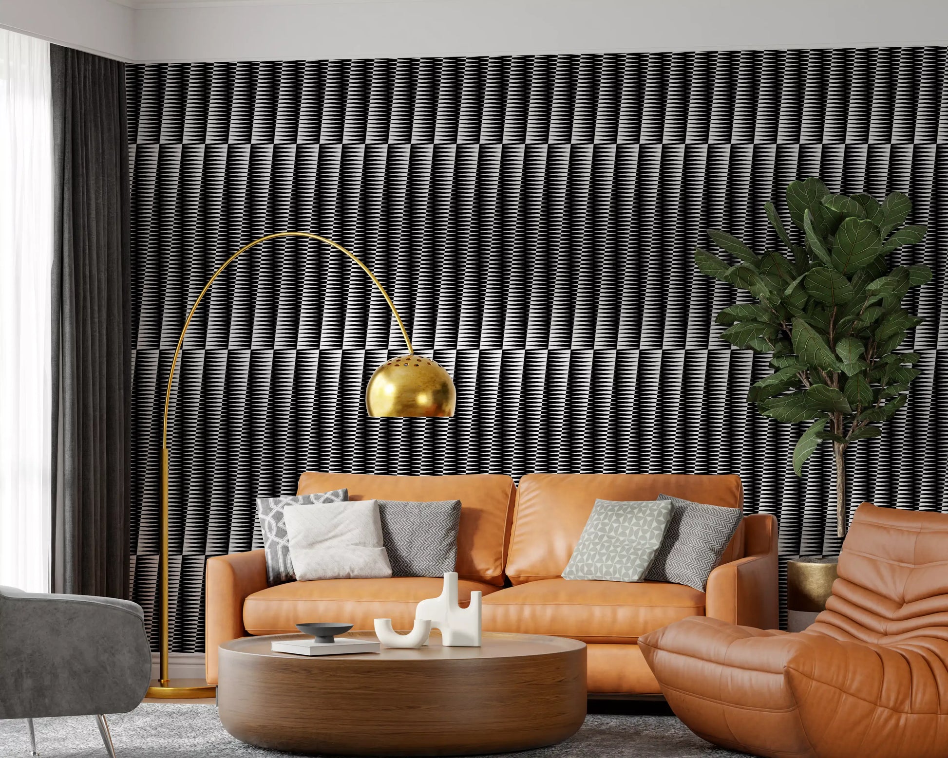 Minimalist Sharp Chevron Alignment Wallpaper⁠