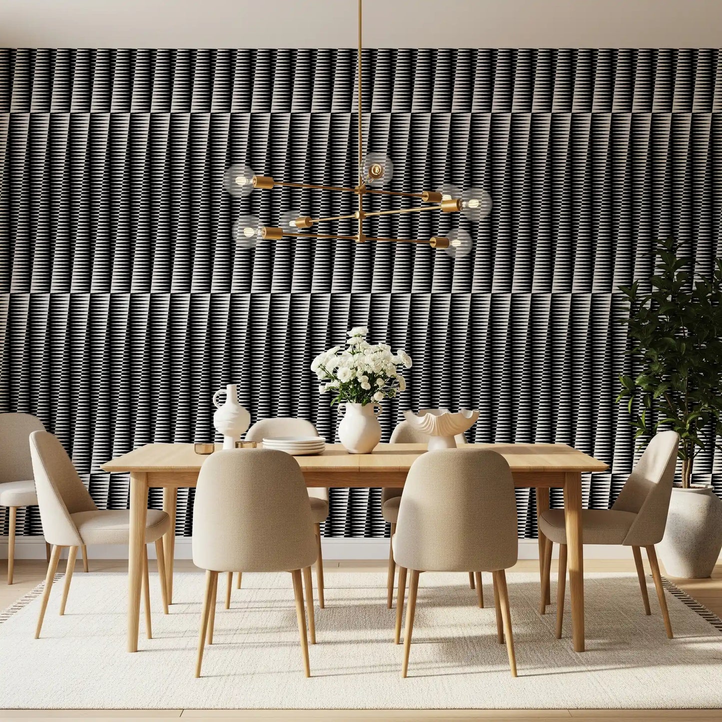 Minimalist Sharp Chevron Alignment Wallpaper⁠