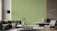 Sage Geometric Clover Pattern Wallpaper⁠