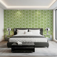 Sage Geometric Clover Pattern Wallpaper⁠