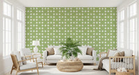 Sage Geometric Clover Pattern Wallpaper⁠
