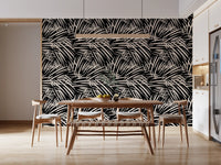 Monochrome Linear Brushstroke Wallpaper⁠