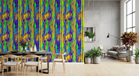 Vibrant Neon Brushstroke Stripe Wallpaper⁠