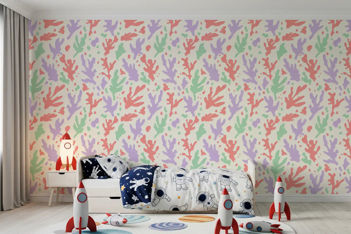 Modern Matisse Inspired Cutouts Wallpaper⁠