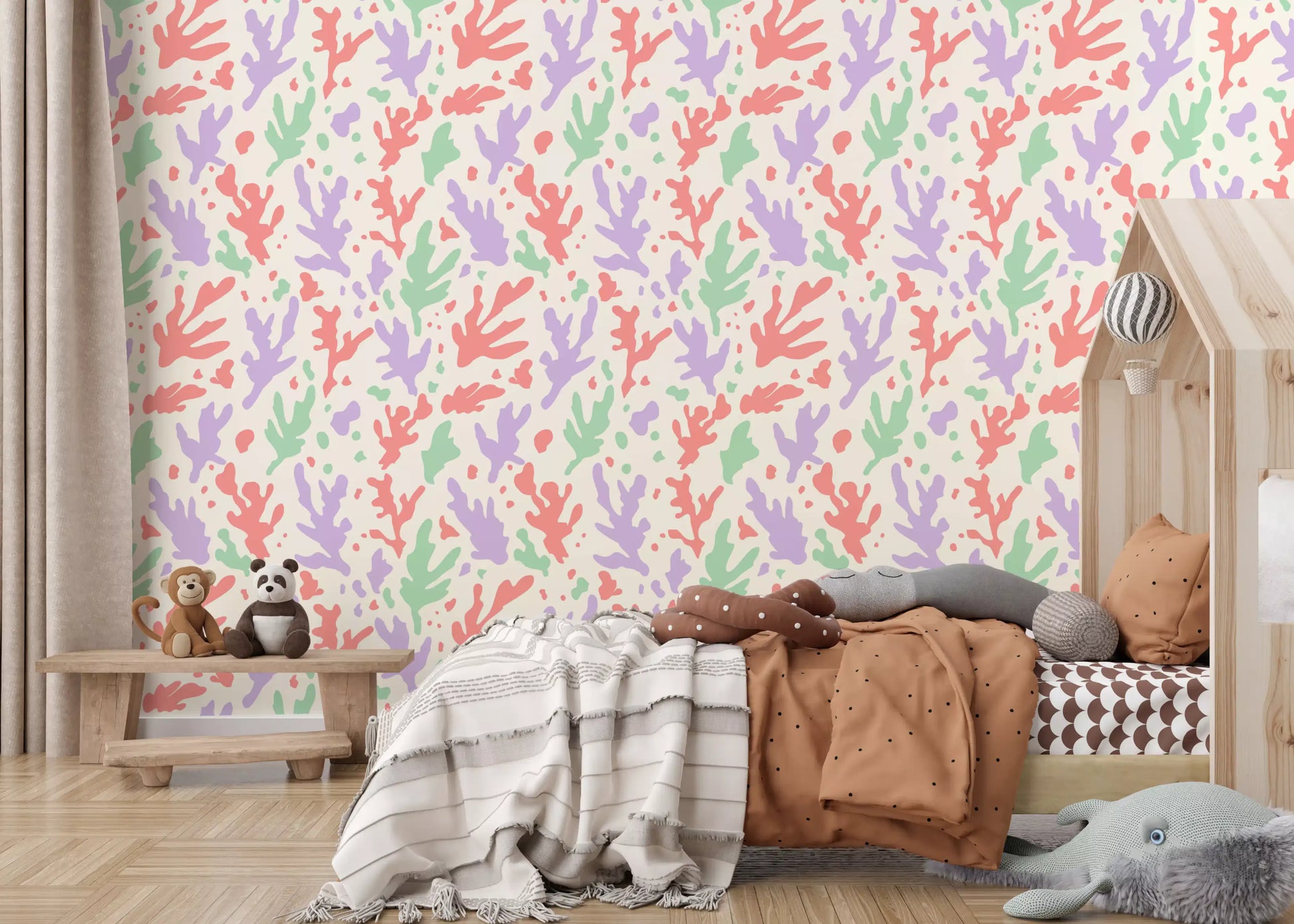 Modern Matisse Inspired Cutouts Wallpaper⁠