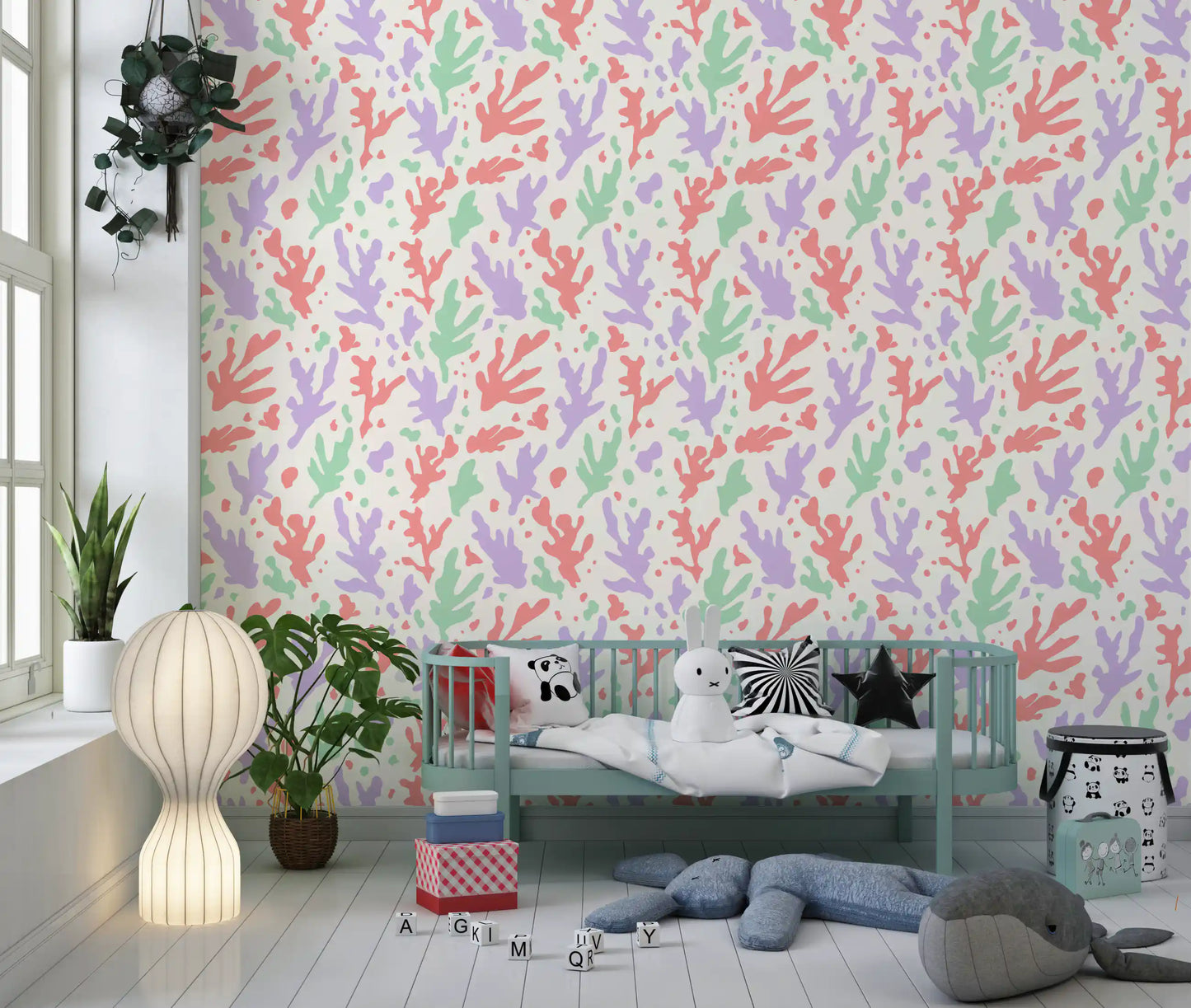 Modern Matisse Inspired Cutouts Wallpaper⁠