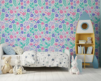 Abstract Painted Meadow Bloom Wallpaper⁠