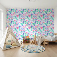 Abstract Painted Meadow Bloom Wallpaper⁠