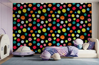 Expressive Multi-Colored Splatter Art Wallpaper⁠