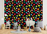 Expressive Multi-Colored Splatter Art Wallpaper⁠