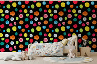 Expressive Multi-Colored Splatter Art Wallpaper⁠