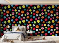 Expressive Multi-Colored Splatter Art Wallpaper⁠