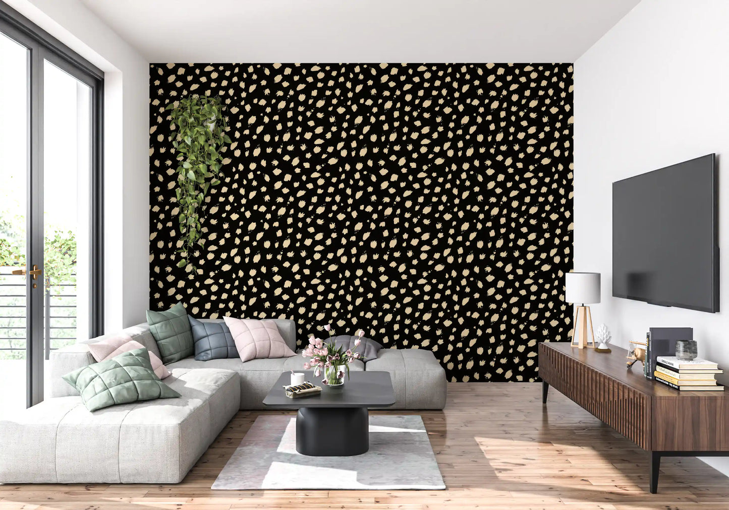 Abstract Ink Spot Pattern Wallpaper⁠