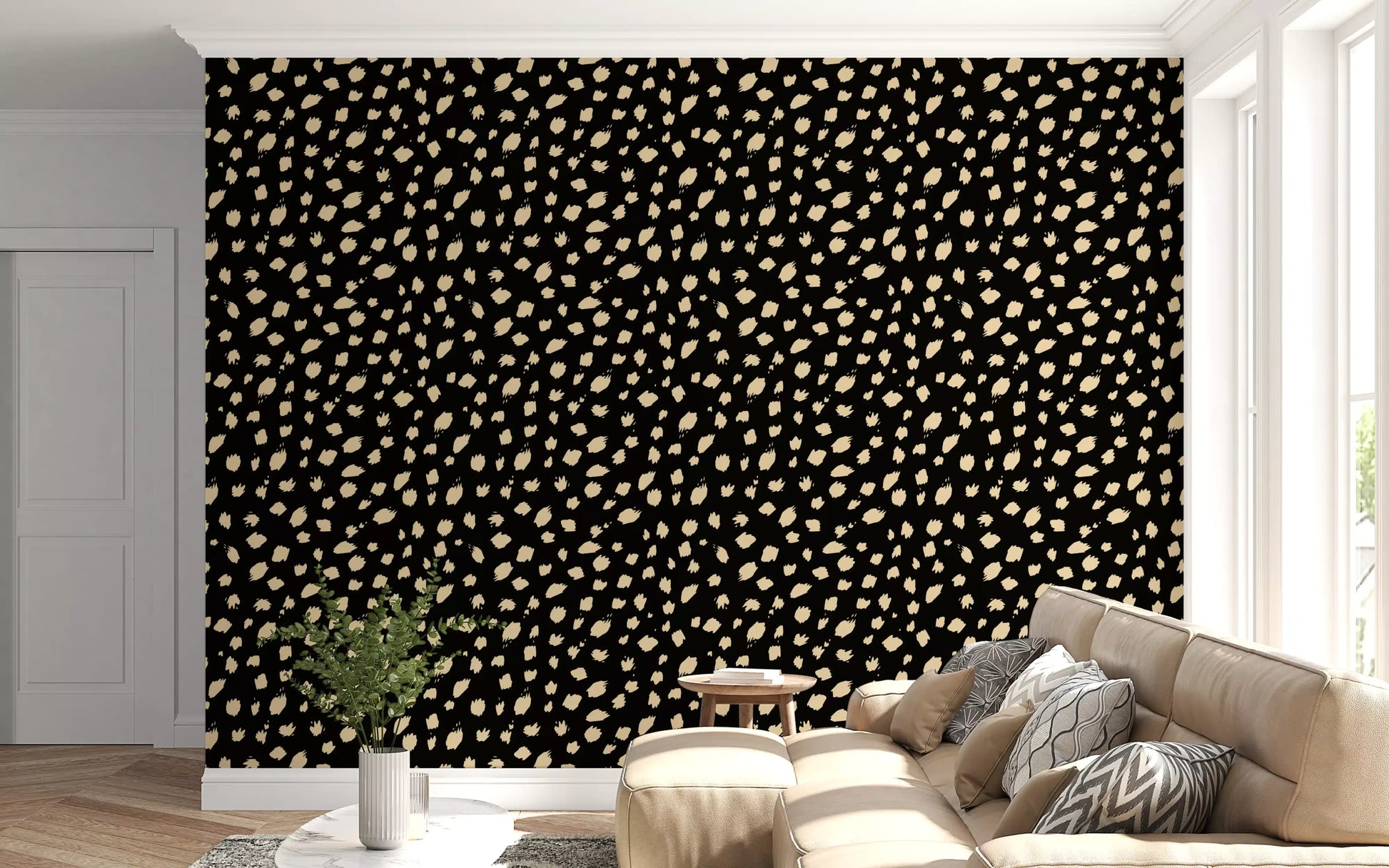 Abstract Ink Spot Pattern Wallpaper⁠