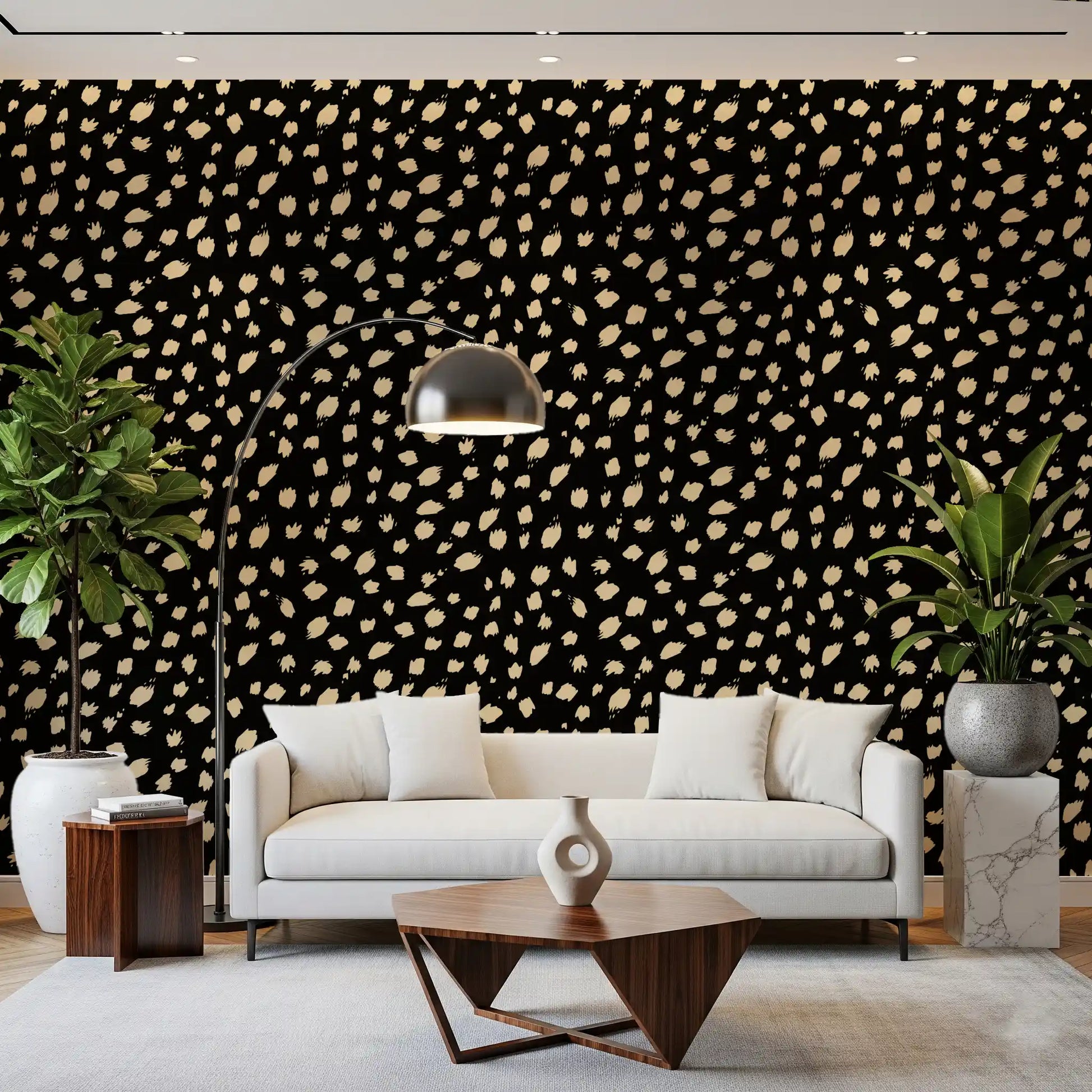 Abstract Ink Spot Pattern Wallpaper⁠