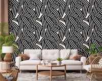 Monochrome Ribbon Flow Wallpaper⁠