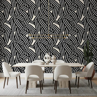 Monochrome Ribbon Flow Wallpaper⁠
