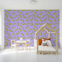 Cheerful Yellow Banana Pop Print Wallpaper⁠