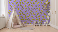Cheerful Yellow Banana Pop Print Wallpaper⁠