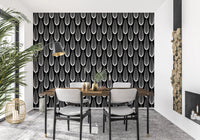 Minimalist Teardrop Linear Pattern Wallpaper⁠