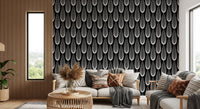 Minimalist Teardrop Linear Pattern Wallpaper⁠