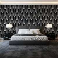 Minimalist Teardrop Linear Pattern Wallpaper⁠