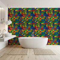 Abstract Colorful Capsule Mosaic Wallpaper⁠