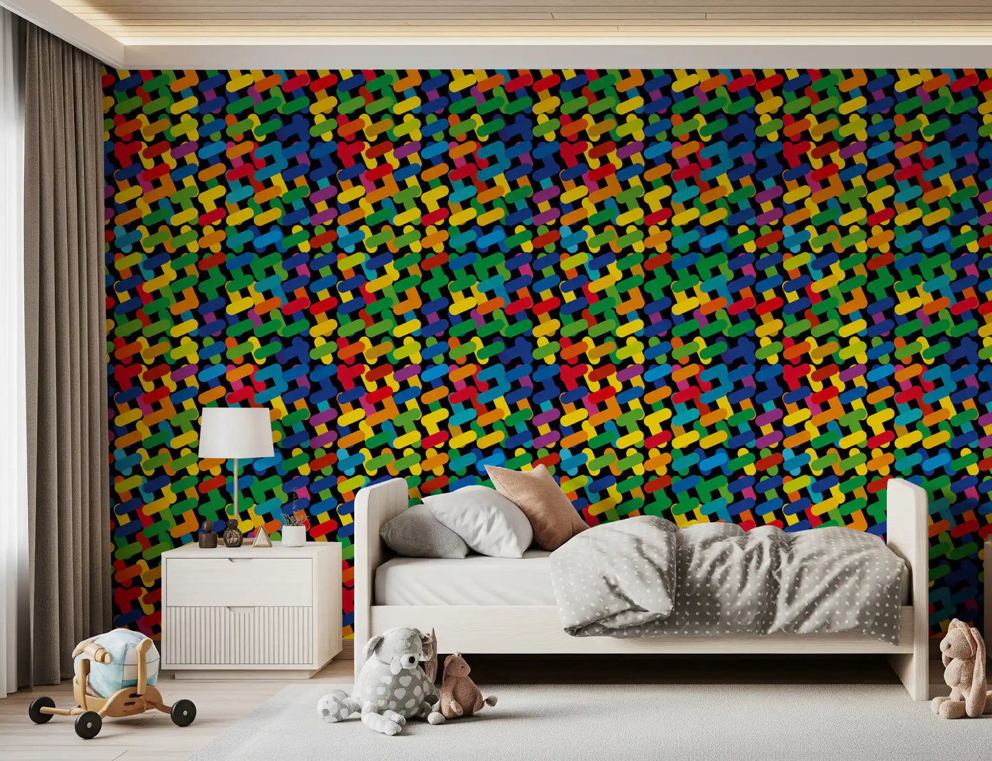 Abstract Colorful Capsule Mosaic Wallpaper⁠