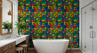 Abstract Colorful Capsule Mosaic Wallpaper⁠