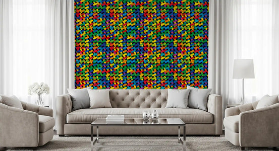 Abstract Colorful Capsule Mosaic Wallpaper⁠