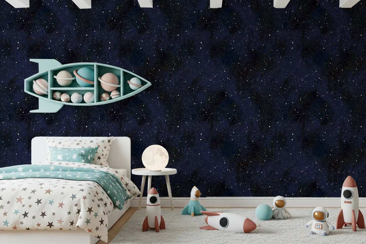 Midnight Stardust Ink Wash Wallpaper⁠